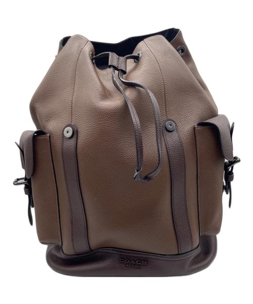 COACH（コーチ）COACH (コーチ) ハドソン カラーブロックバックパック ブラウンの古着・服飾アイテム