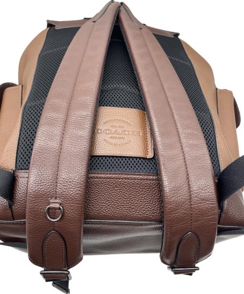COACH（コーチ）COACH (コーチ) ハドソン カラーブロックバックパック ブラウンの古着・服飾アイテム