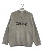 CELINEセリーヌ）の古着「オーバーサイズクルーネックニット」｜グレー