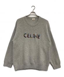 CELINE（セリーヌ）の古着「オーバーサイズクルーネックニット」｜グレー