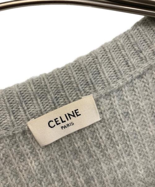 CELINE（セリーヌ）CELINE (セリーヌ) オーバーサイズクルーネックニット グレー サイズ:Sの古着・服飾アイテム