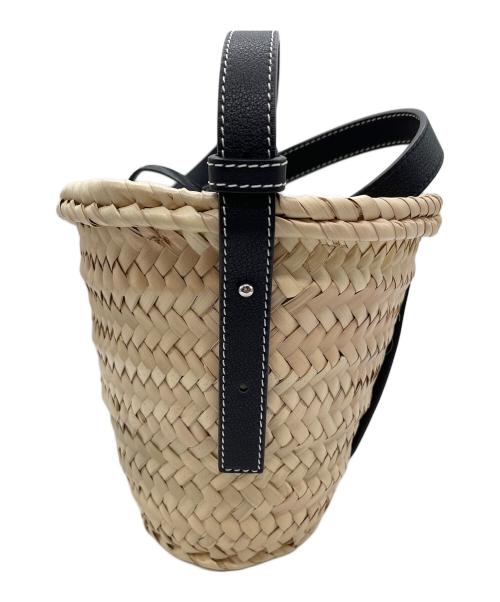 LOEWE（ロエベ）LOEWE (ロエベ) ドローストリング バケットバッグ ベージュ×ブラックの古着・服飾アイテム