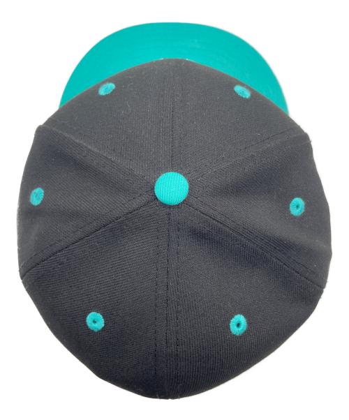 New Era（ニューエラ）New Era (ニューエラ) 59FIFTY SIDE PACH 2-TONE UNDER VISOR ブラック×ターコイズの古着・服飾アイテム