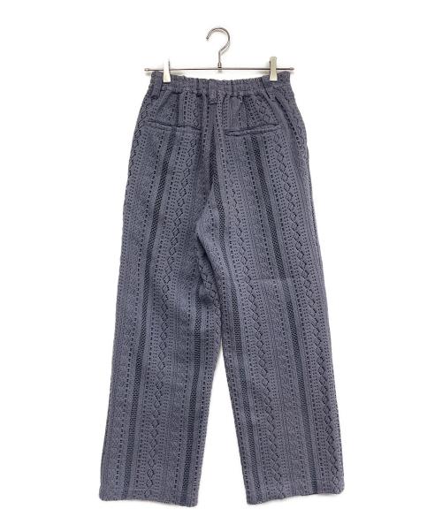 MAISON SPECIAL（メゾンスペシャル）MAISON SPECIAL (メゾンスペシャル) 幾何学レースタックワイドパンツ ラベンダー サイズ:XSの古着・服飾アイテム
