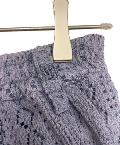 MAISON SPECIAL（メゾンスペシャル）MAISON SPECIAL (メゾンスペシャル) 幾何学レースタックワイドパンツ ラベンダー サイズ:XSの古着・服飾アイテム