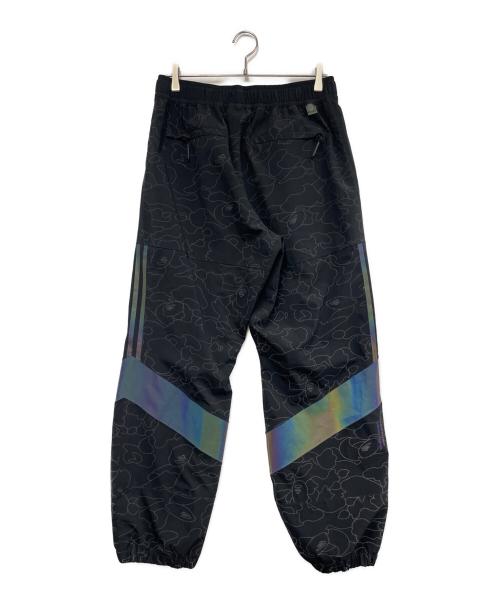 adidas（アディダス）adidas (アディダス) A BATHING APE (アベイシングエイプ) APE SLOPETROTTER PANTS ブラックの古着・服飾アイテム
