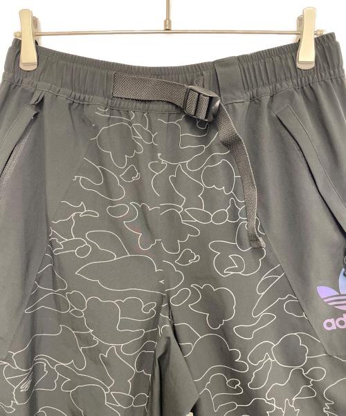 adidas（アディダス）adidas (アディダス) A BATHING APE (アベイシングエイプ) APE SLOPETROTTER PANTS ブラックの古着・服飾アイテム