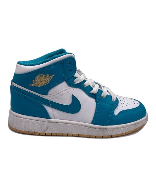 NIKE（ナイキ）NIKE (ナイキ) GS Air Jordan 1 Mid Aqua ホワイト×ブルー サイズ:23の古着・服飾アイテム
