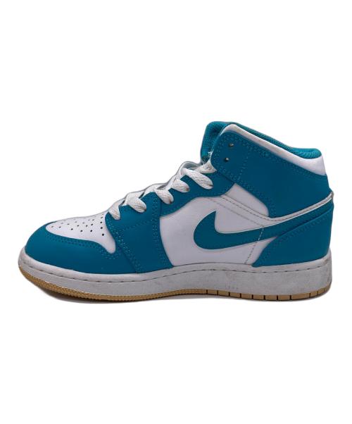 NIKE（ナイキ）NIKE (ナイキ) GS Air Jordan 1 Mid Aqua ホワイト×ブルー サイズ:23の古着・服飾アイテム