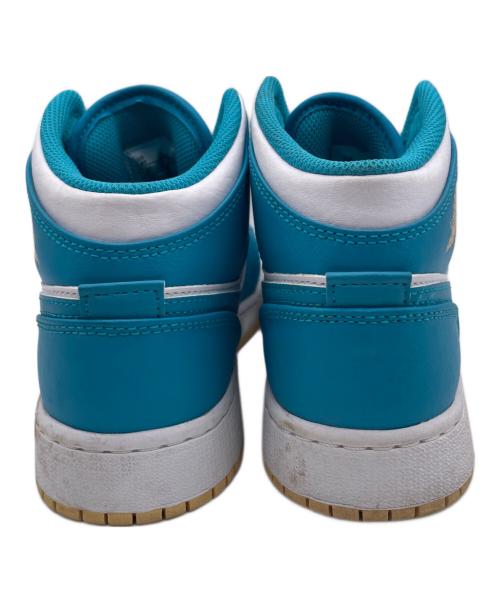 NIKE（ナイキ）NIKE (ナイキ) GS Air Jordan 1 Mid Aqua ホワイト×ブルー サイズ:23の古着・服飾アイテム