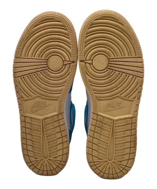 NIKE（ナイキ）NIKE (ナイキ) GS Air Jordan 1 Mid Aqua ホワイト×ブルー サイズ:23の古着・服飾アイテム