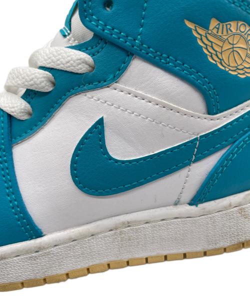 NIKE（ナイキ）NIKE (ナイキ) GS Air Jordan 1 Mid Aqua ホワイト×ブルー サイズ:23の古着・服飾アイテム