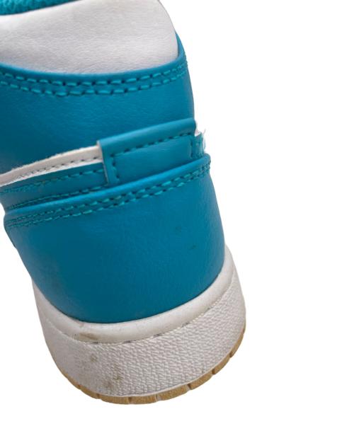 NIKE（ナイキ）NIKE (ナイキ) GS Air Jordan 1 Mid Aqua ホワイト×ブルー サイズ:23の古着・服飾アイテム