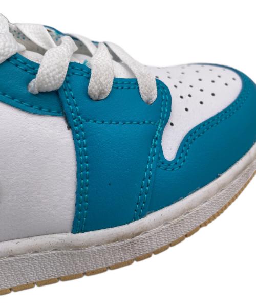 NIKE（ナイキ）NIKE (ナイキ) GS Air Jordan 1 Mid Aqua ホワイト×ブルー サイズ:23の古着・服飾アイテム