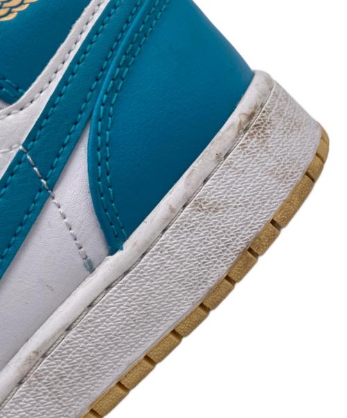 NIKE（ナイキ）NIKE (ナイキ) GS Air Jordan 1 Mid Aqua ホワイト×ブルー サイズ:23の古着・服飾アイテム