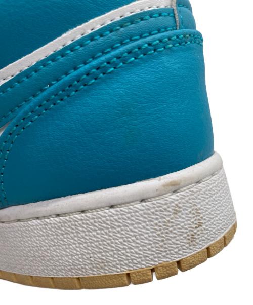 NIKE（ナイキ）NIKE (ナイキ) GS Air Jordan 1 Mid Aqua ホワイト×ブルー サイズ:23の古着・服飾アイテム