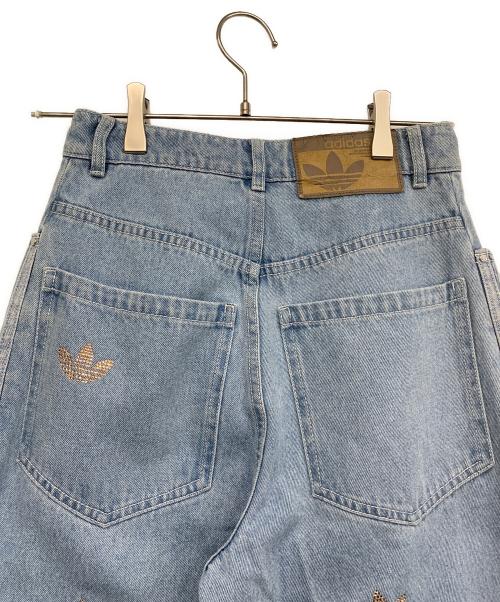 adidas（アディダス）adidas (アディダス) ラインストーン パンツ インディゴ サイズ:Ｍの古着・服飾アイテム
