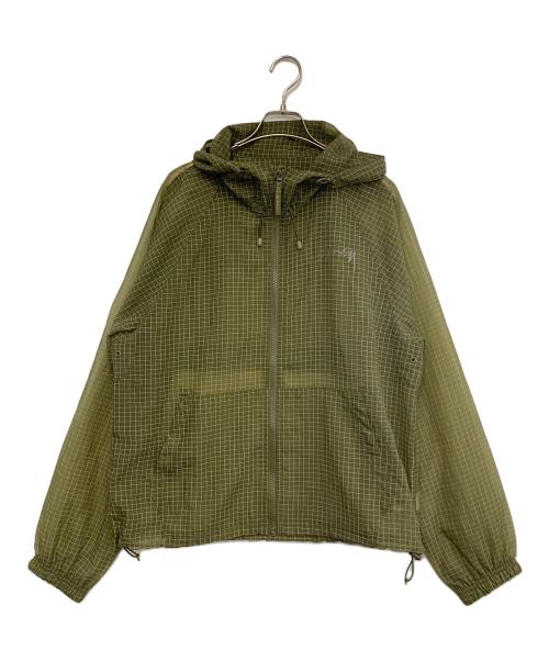 stussy（ステューシー）stussy (ステューシー) BEACH SHELL TRANSPARENT RIPSTOP カーキ サイズ:Mの古着・服飾アイテム