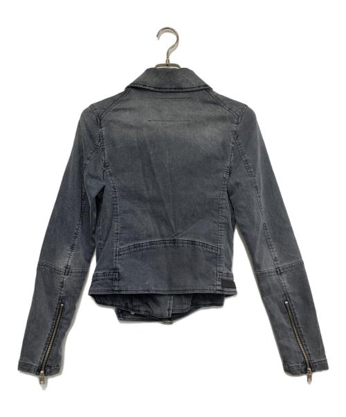 DIESEL（ディーゼル）DIESEL (ディーゼル) デニムライダースジャケット グレー サイズ:XSの古着・服飾アイテム