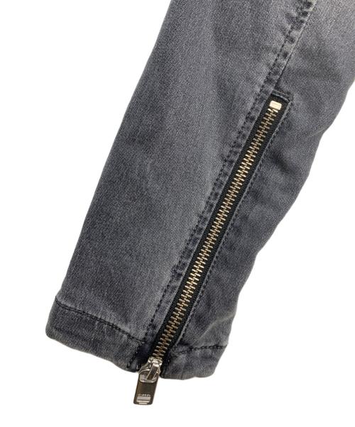 DIESEL（ディーゼル）DIESEL (ディーゼル) デニムライダースジャケット グレー サイズ:XSの古着・服飾アイテム