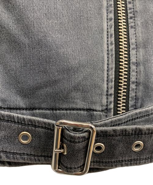 DIESEL（ディーゼル）DIESEL (ディーゼル) デニムライダースジャケット グレー サイズ:XSの古着・服飾アイテム