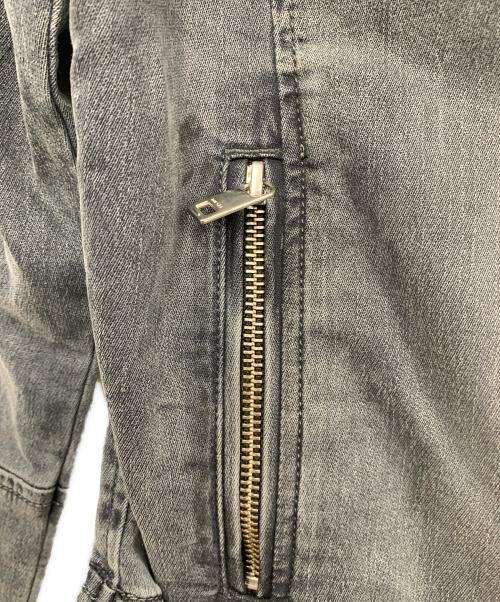 DIESEL（ディーゼル）DIESEL (ディーゼル) デニムライダースジャケット グレー サイズ:XSの古着・服飾アイテム