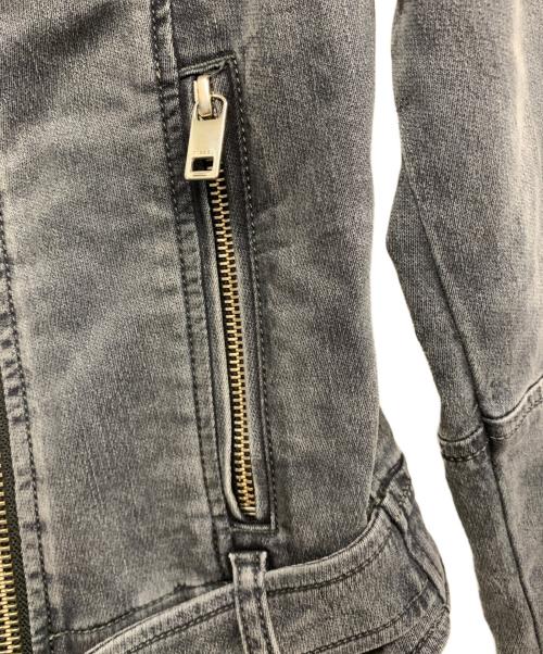 DIESEL（ディーゼル）DIESEL (ディーゼル) デニムライダースジャケット グレー サイズ:XSの古着・服飾アイテム