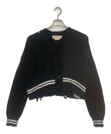 MARNI（マルニ）の古着「ダメージショートカーディガン」｜ブラック