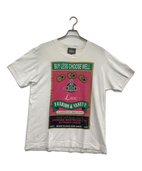 Vivienne Westwood（ヴィヴィアンウエストウッド）Vivienne Westwood (ヴィヴィアンウエストウッド) “BUY LESS CHOOSE WELL” エレファントTシャツ ホワイト サイズ:48の古着・服飾アイテム