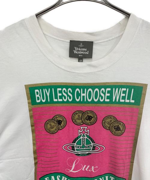 Vivienne Westwood（ヴィヴィアンウエストウッド）Vivienne Westwood (ヴィヴィアンウエストウッド) “BUY LESS CHOOSE WELL” エレファントTシャツ ホワイト サイズ:48の古着・服飾アイテム