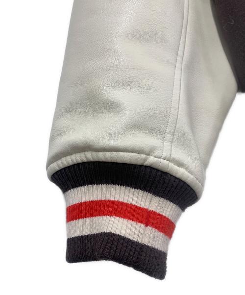 X-LARGE（エクストララージ）X-LARGE (エクストララージ) OG ロゴ バーシティ ジャケット ベージュ×ブラウン サイズ:XLの古着・服飾アイテム