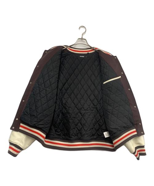 X-LARGE（エクストララージ）X-LARGE (エクストララージ) OG ロゴ バーシティ ジャケット ベージュ×ブラウン サイズ:XLの古着・服飾アイテム