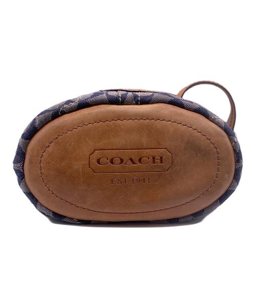COACH（コーチ）COACH (コーチ) ブリーカー フラワーアップリケ デニムトートバッグ インディゴの古着・服飾アイテム