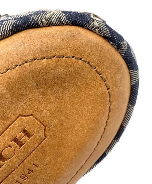 COACH（コーチ）COACH (コーチ) ブリーカー フラワーアップリケ デニムトートバッグ インディゴの古着・服飾アイテム