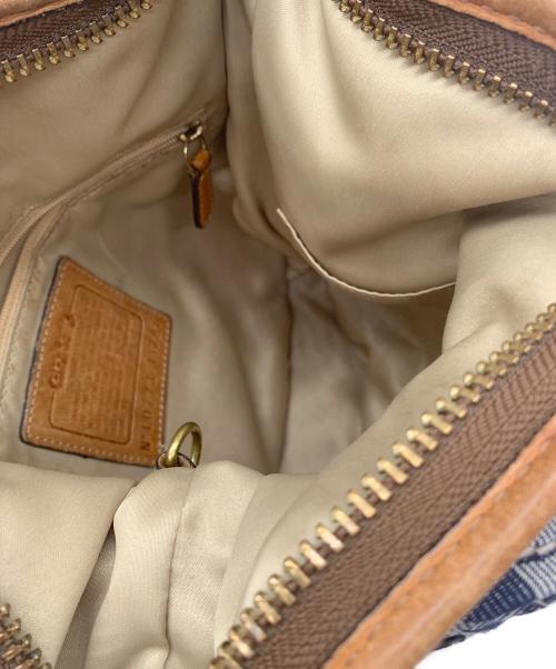 COACH（コーチ）COACH (コーチ) ブリーカー フラワーアップリケ デニムトートバッグ インディゴの古着・服飾アイテム