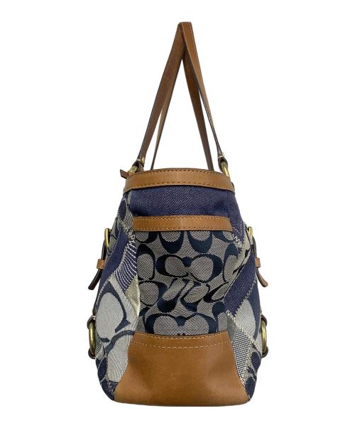 COACH（コーチ）COACH (コーチ) パッチワークデニムトートバッグ インディゴの古着・服飾アイテム