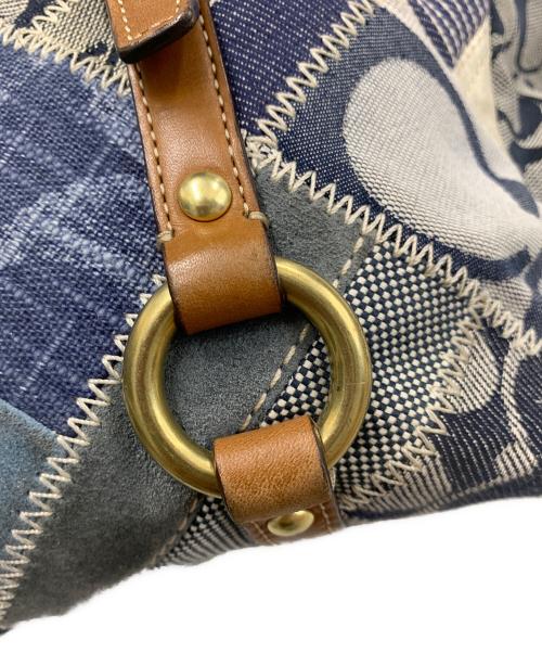 COACH（コーチ）COACH (コーチ) パッチワークデニムトートバッグ インディゴの古着・服飾アイテム