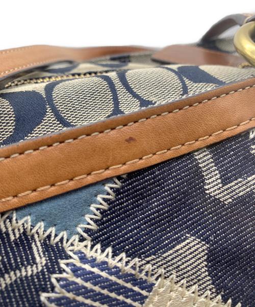 COACH（コーチ）COACH (コーチ) パッチワークデニムトートバッグ インディゴの古着・服飾アイテム