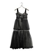 ZARA×MAISON SPECIALザラ×メゾンスペシャル）の古着「チュールワンピース」｜ブラック