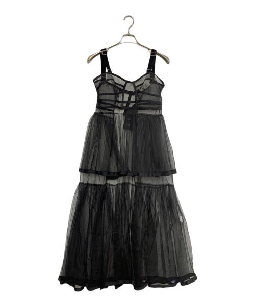 ZARA（ザラ）ZARA (ザラ) MAISON SPECIAL (メゾンスペシャル) チュールワンピース ブラック サイズ:Mの古着・服飾アイテム