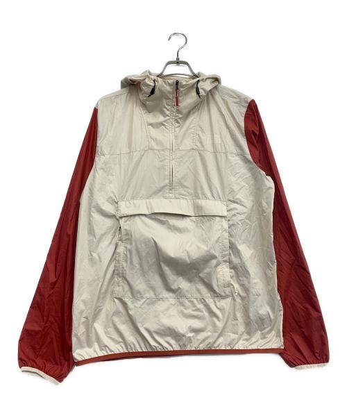 THE NORTH FACE（ザ ノース フェイス）THE NORTH FACE (ザ ノース フェイス) アノラックプルオーバーナイロンジャケット ベージュ×レッド サイズ:Mの古着・服飾アイテム