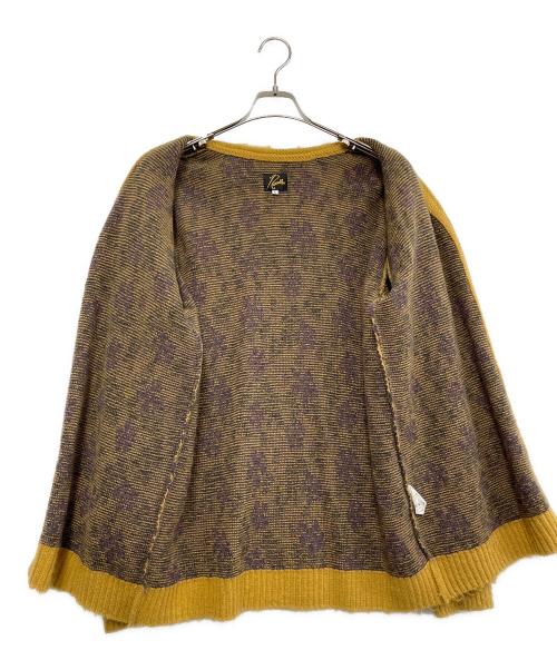 Needles（ニードルズ）Needles (ニードルズ) Mohair Cardigan イエロー×パープル サイズ:Lの古着・服飾アイテム