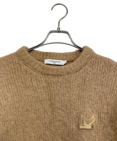 maison kitsune（メゾンキツネ）maison kitsune (メゾンキツネ) 厚手ニット ベージュ サイズ:Lの古着・服飾アイテム