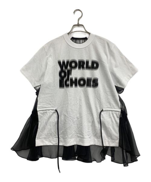 sacai（サカイ）sacai (サカイ) レースドッキング Tシャツ ホワイト×ブラック サイズ:3の古着・服飾アイテム
