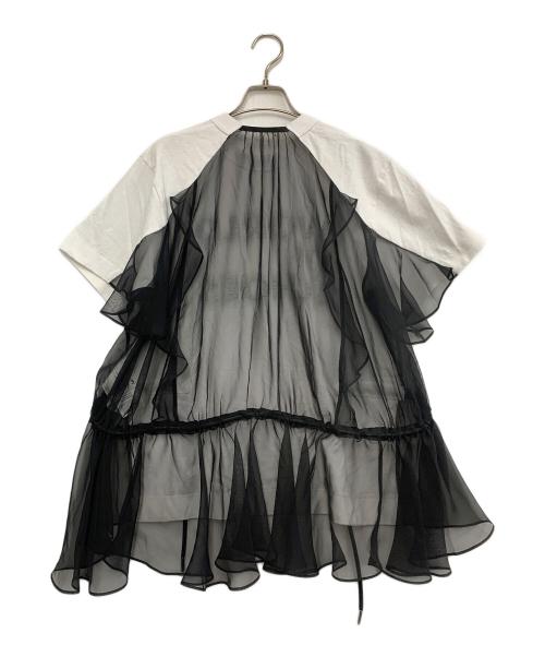 sacai（サカイ）sacai (サカイ) レースドッキング Tシャツ ホワイト×ブラック サイズ:3の古着・服飾アイテム