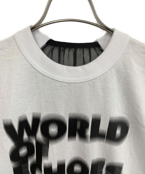 sacai（サカイ）sacai (サカイ) レースドッキング Tシャツ ホワイト×ブラック サイズ:3の古着・服飾アイテム