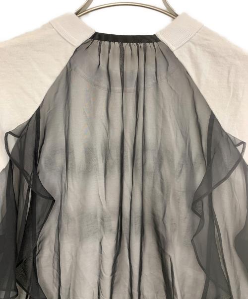 sacai（サカイ）sacai (サカイ) レースドッキング Tシャツ ホワイト×ブラック サイズ:3の古着・服飾アイテム