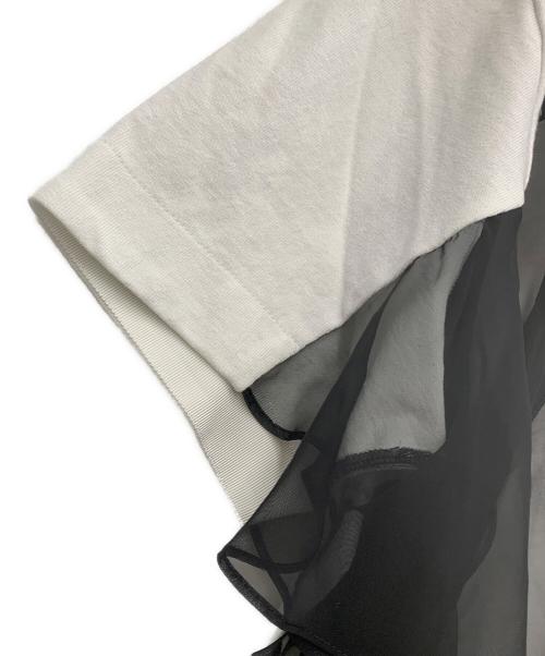 sacai（サカイ）sacai (サカイ) レースドッキング Tシャツ ホワイト×ブラック サイズ:3の古着・服飾アイテム