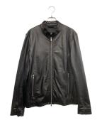 JACKROSEジャックローズ）の古着「ラムレザージャケット」｜ブラック