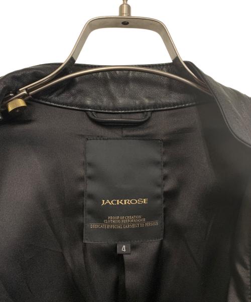 JACKROSE（ジャックローズ）JACKROSE (ジャックローズ) ラムレザージャケット ブラック サイズ:4の古着・服飾アイテム